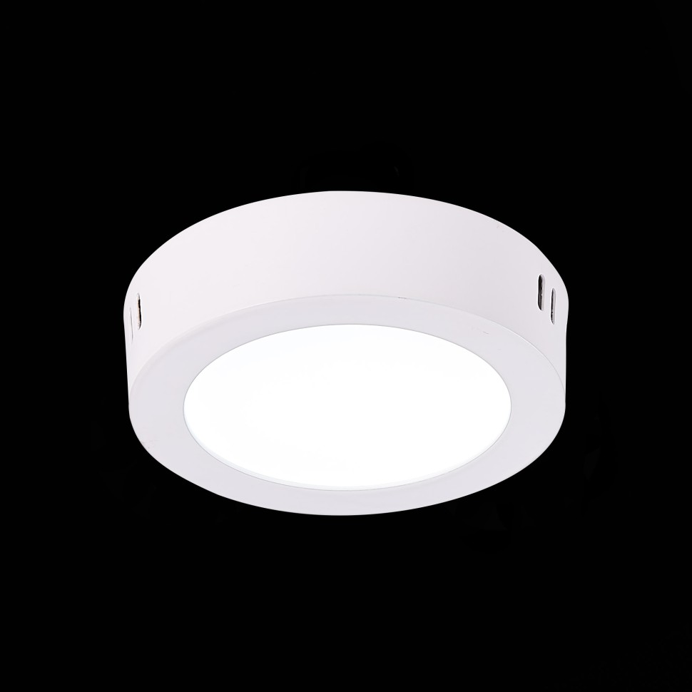 ST112.532.06 Светильник настенно-потолочный Белый LED 1*6W 3000K 330Lm Ra80 120° IP20 D110xH28 90-26