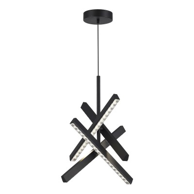 SL1018.413.04 Светильник подвесной ST-Luce черный/прозрачный LED 1*43W 4000K