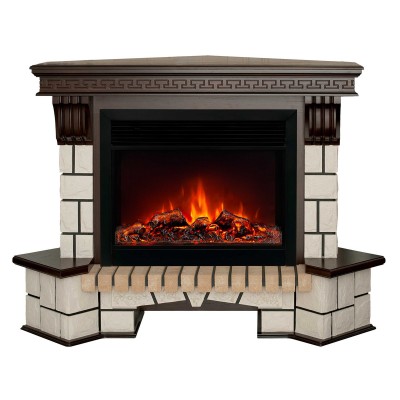 Электрокамин Stone Corner 26 AO с очагом Moonblaze Deluxe Black