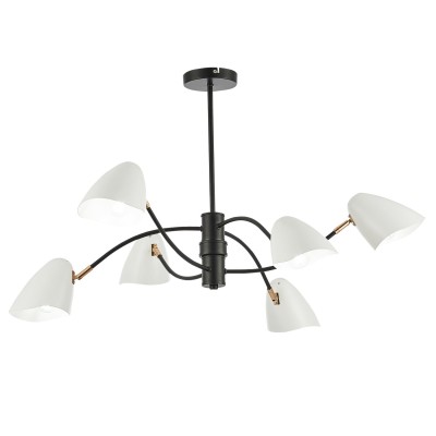 SLE103602-06 Светильник потолочный Черный, Золотой/Белый E14 6*40W