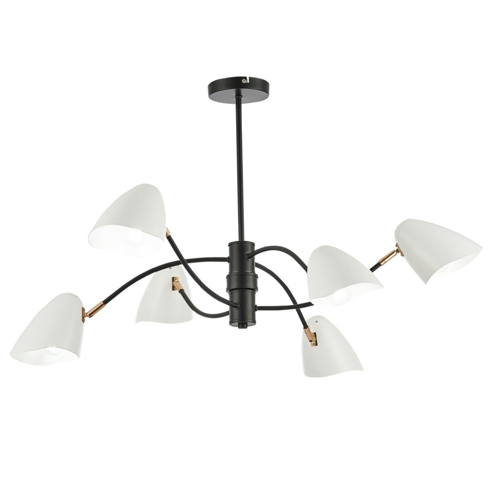 SLE103602-06 Светильник потолочный Черный, Золотой/Белый E14 6*40W