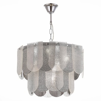 SLE1125-103-07 Светильник подвесной Хром/Прозрачно-Дымчатый E14 7*40W