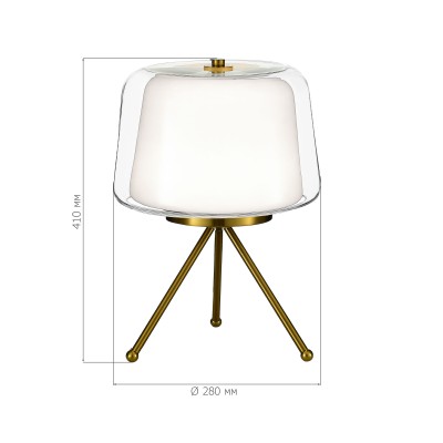 SL6127.304.01 Прикроватная лампа ST-Luce Латунь/Белый, Прозрачный LED 1*16W 3000K