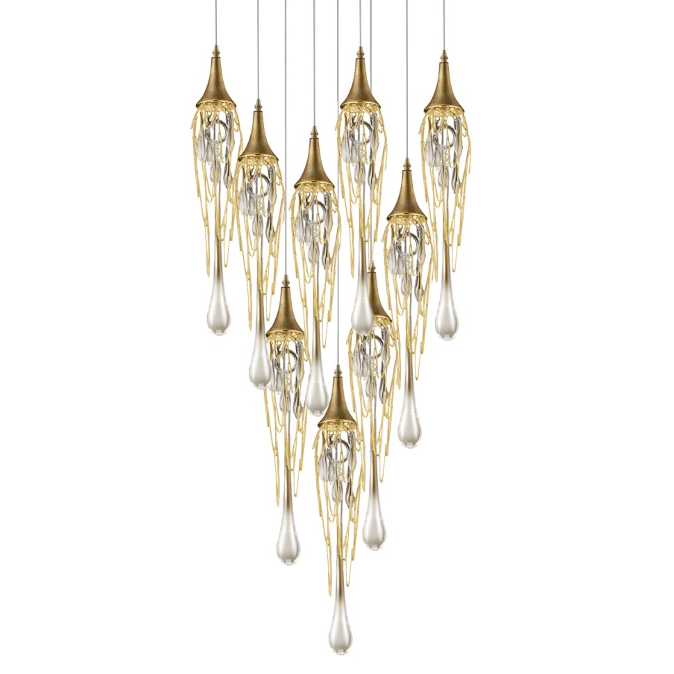 Подвесной светильник Delight Collection P68009L-9G gold