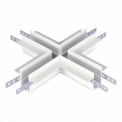 ST007.500.12 Коннектор X-образный для встраиваемого магнитного шинопровода под ГКЛ 12мм ST-Luce Белый