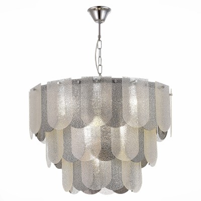 SLE1125-103-12 Светильник подвесной Хром/Прозрачно-Дымчатый E14 12*40W