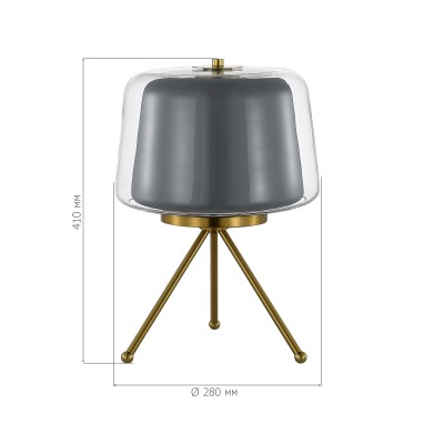 SL6127.314.01 Прикроватная лампа ST-Luce Латунь/Серый, Прозрачный LED 1*16W 3000K