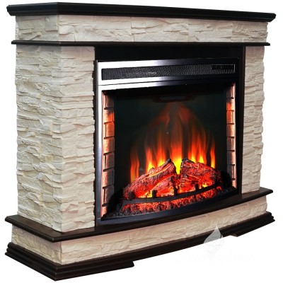 Каминокомплект Inter Flame Памир Сланец с очагом Panoramic 28 LED FX