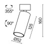 Потолочный светильник Technical C055CL-L12B3K-W-D-B