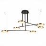 SL1605.403.06 Светильник подвесной ST-Luce Черный/Латунь, Белый LED 6*7,5W 3000K