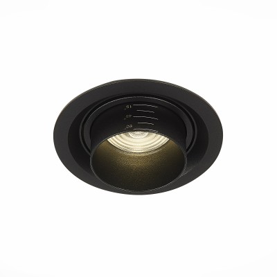 ST701.448.12 Св-к встр. Zoom Черный LED 1*12W 4000K 960Lm Ra90 15°-60° IP20 D115xH95 170-240V