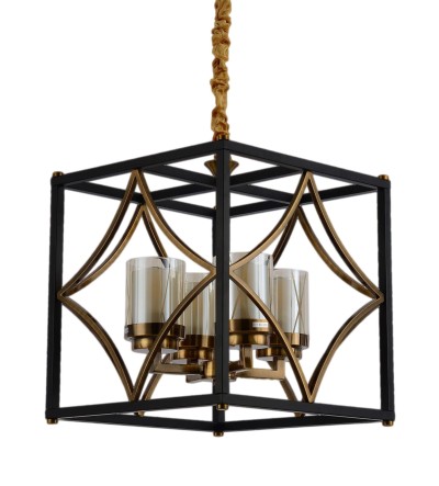 Подвесная люстра Lumina Deco Quadrato LDP 1223-4 BK+MD