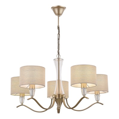 SLE1126-203-05 Светильник подвесной Шампань/Бежевый E14 5*40W