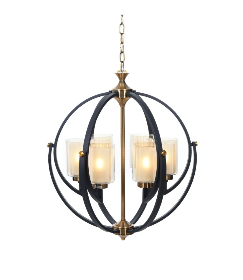 Подвесная люстра Lumina Deco Bergen LDP 1232-6 BK+MD