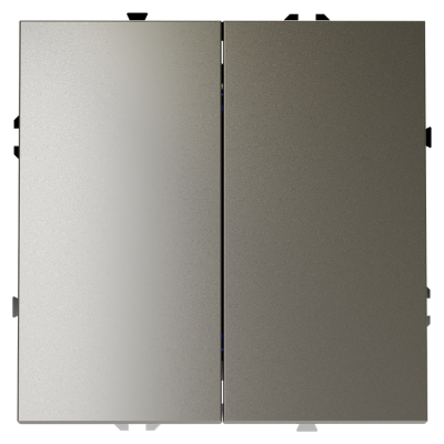 Выключатель встраиваемый VOLTUM S70 двухклавишный 10А, (шелк)