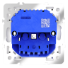 Розетка встраиваемая VOLTUM S70 с заземлением и защитными шторками, 16А, с USB, A+A, (белый глянцевы