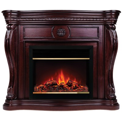 Электрокамин Barcelona 33 AO с очагом Moonblaze Deluxe Brass