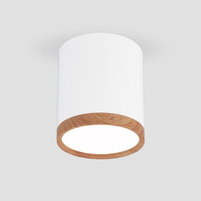 Накладной светильник Elektrostandard DLR024 6W 4200K белый матовый/светлый дуб