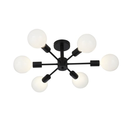 SL419.402.06 Светильник потолочный Черный E27 6*60W