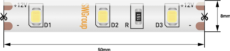 Лента светодиодная SWG SWG260 SWG260-12-4.8-W-65 001682
