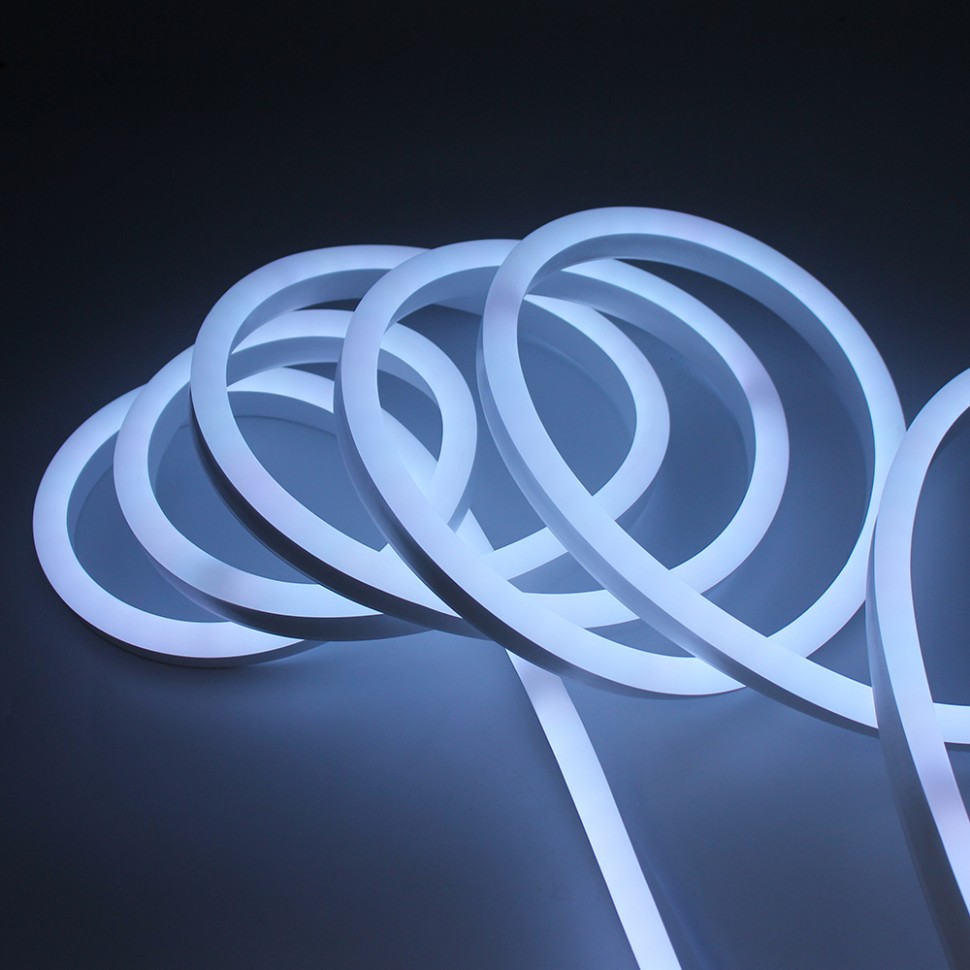 Неоновая лента светодиодная SMD 220В 2835, 120 LED/м, 6 Вт/м, 220В , IP65, Цвет: Холодный белый NE-2180-220-6-W-65 007375