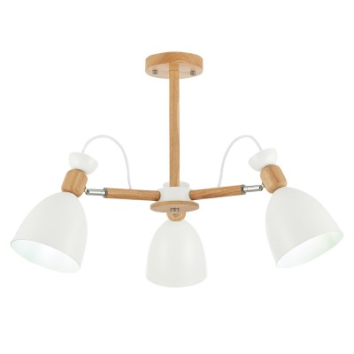 SLE103802-03 Светильник потолочный Светлое дерево, Белый/Белый E27 3*60W