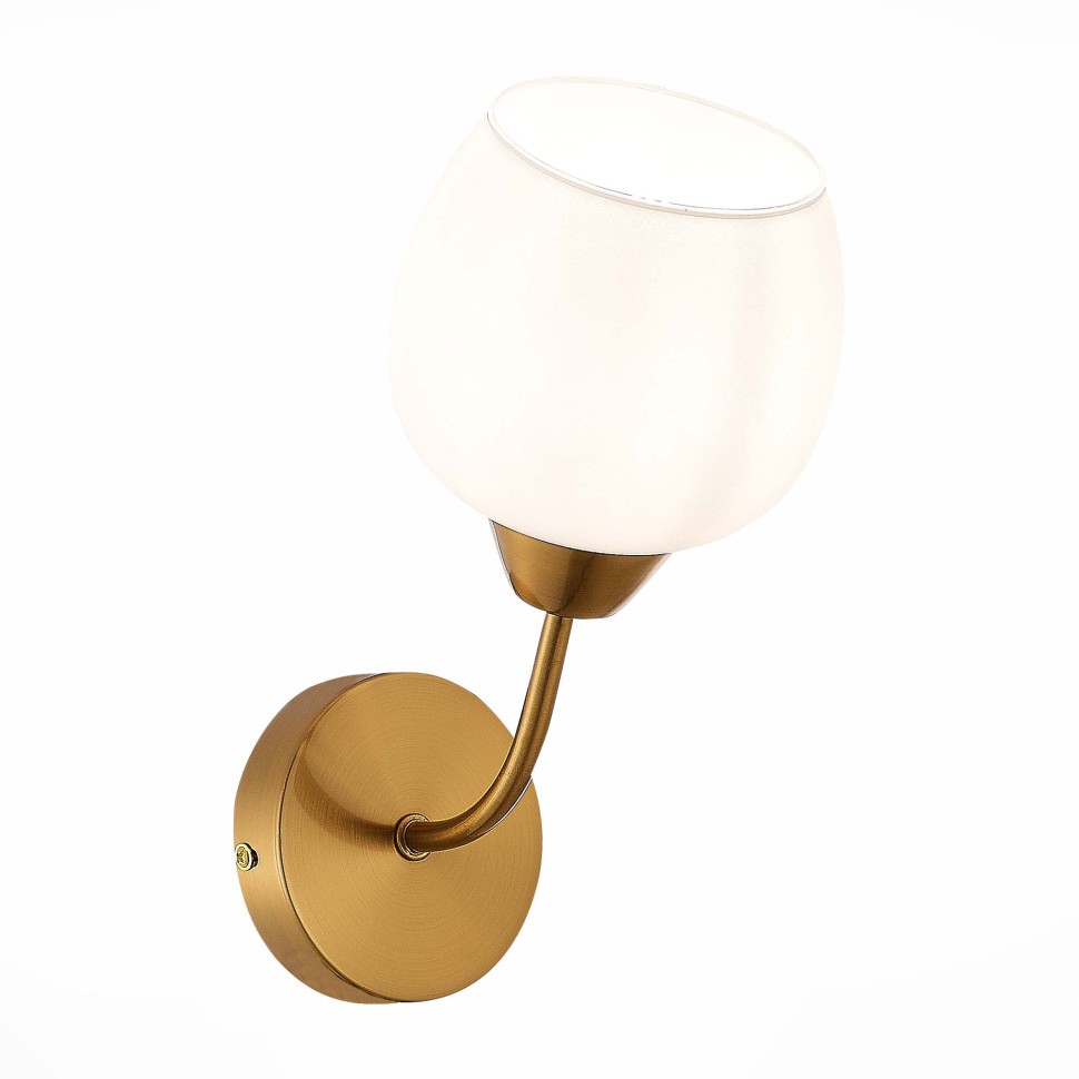 SLE1136-301-01 Светильник настенный Латунь/Белый E27 1*60W