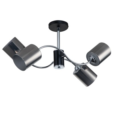 Люстры На штанге Escada 661/4PL E27*60W Black/Chrome