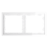 Рамка пластиковая VOLTUM S70 на 2 поста, (белый глянцевый)
