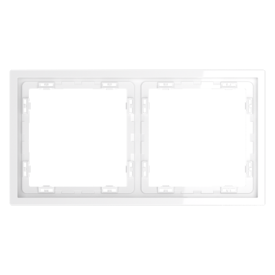 Рамка пластиковая VOLTUM S70 на 2 поста, (белый глянцевый)