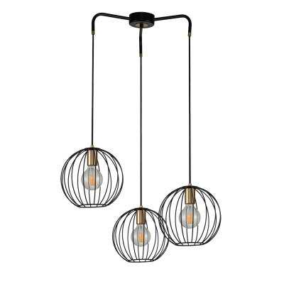 Светильники Подвесные Escada 10176/3S E27*60W Black/Brass