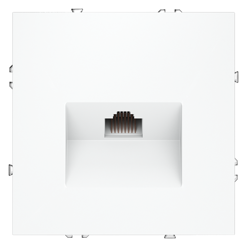 Розетка компьютерная встраиваемая VOLTUM S70 RJ45 кат.6, (белый матовый)