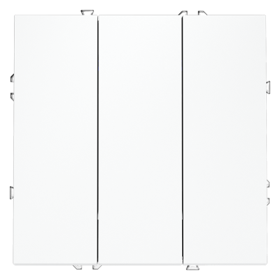 Выключатель встраиваемый VOLTUM S70 трехклавишный 10А, (белый матовый)