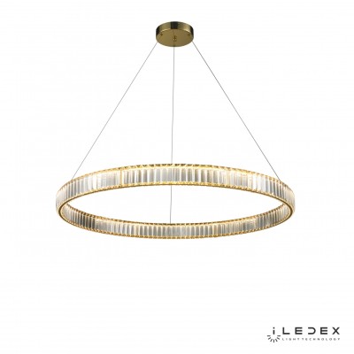 Подвесной светильник iLedex WOODSTOCK 10920P/1-38W-3000K-D1000 GOLD&amp;CLEAR