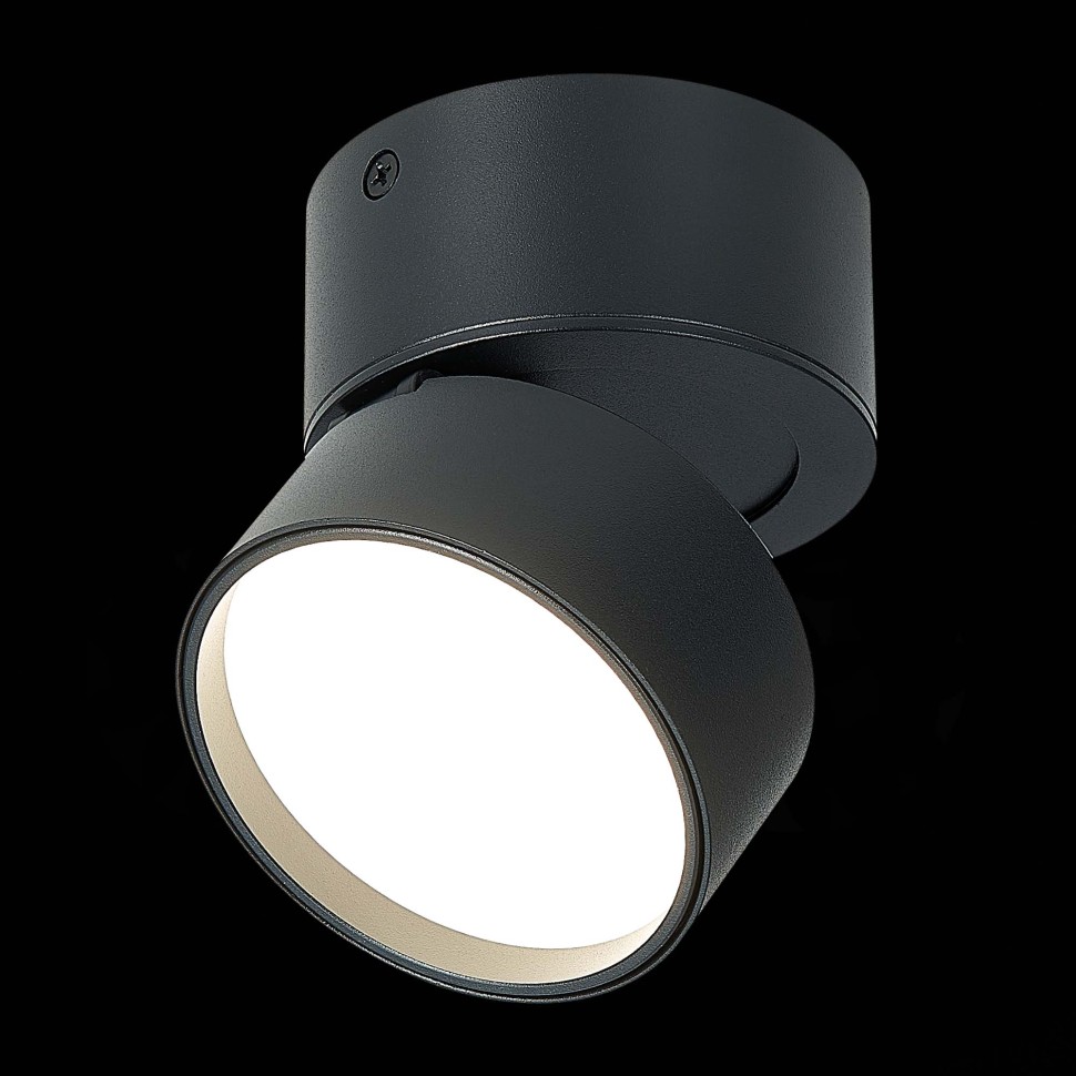 ST651.442.09 Светильник потолочный поворотный Черный LED 1*9W 4000K 720Lm Ra>90 120° IP20 D85xH87 17