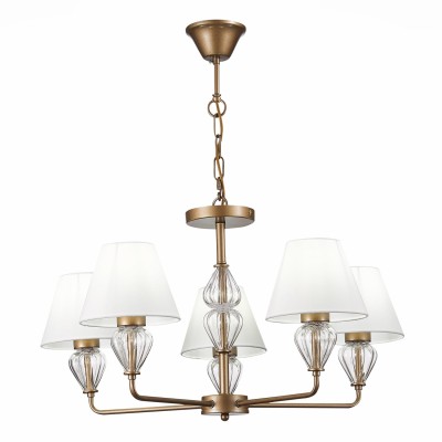 SLE107423-05 Светильник подвесной Золотистый/Белый E14 5*60W