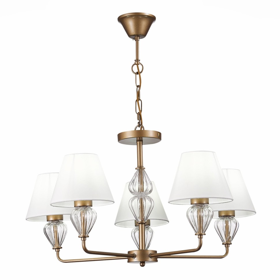 SLE107423-05 Светильник подвесной Золотистый/Белый E14 5*60W