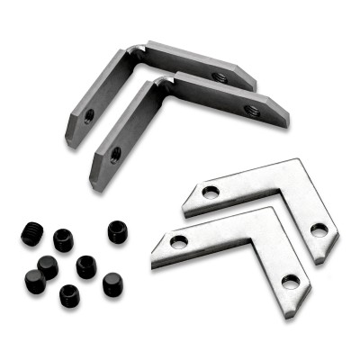 ST015.179.02 Уголок 90° (комплект 2 гор.+2 верт.+ 8 винтов) для ST015.129.02, ST003.129.02 ST-Luce Серебристый