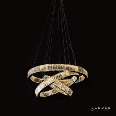 Подвесной светильник iLedex WOODSTOCK  10920P/3-70W-3000K (8/6/4) GOLD&amp;CLEAR