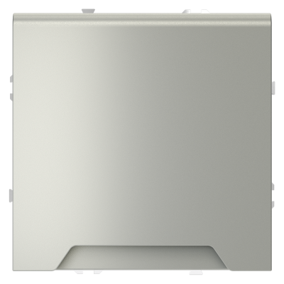 Розетка встраиваемая VOLTUM S70 с заземлением, защитными шторками и крышкой 16А, (сталь)