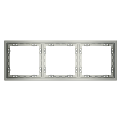 Рамка пластиковая VOLTUM S70 на 3 поста, (сталь)