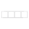 Рамка пластиковая VOLTUM S70 на 4 поста, (белый глянцевый)