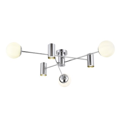 SLE1105-102-06 Светильник потолочный Хром/Белый GU10+E27 3+3*5+60W