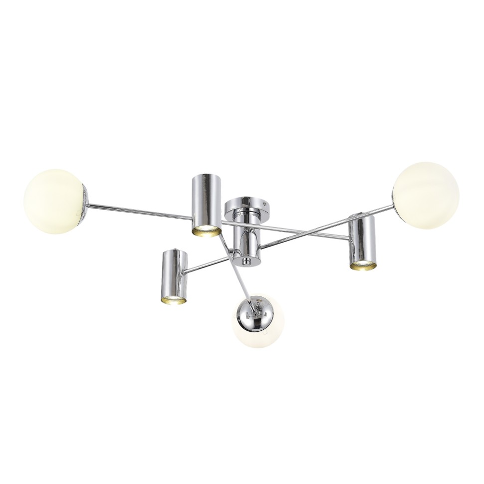 SLE1105-102-06 Светильник потолочный Хром/Белый GU10+E27 3+3*5+60W