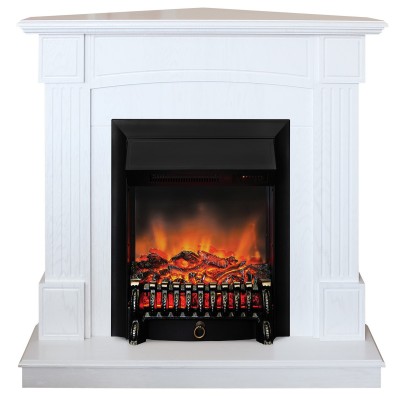 Электрокамин Andrea Corner WT с очагом Fobos Lux Black RC