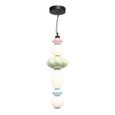 SL6134.433.01 Светильник подвесной ST-Luce черный/розовый, зеленый, синий, опаловый LED 1*24W 3000K