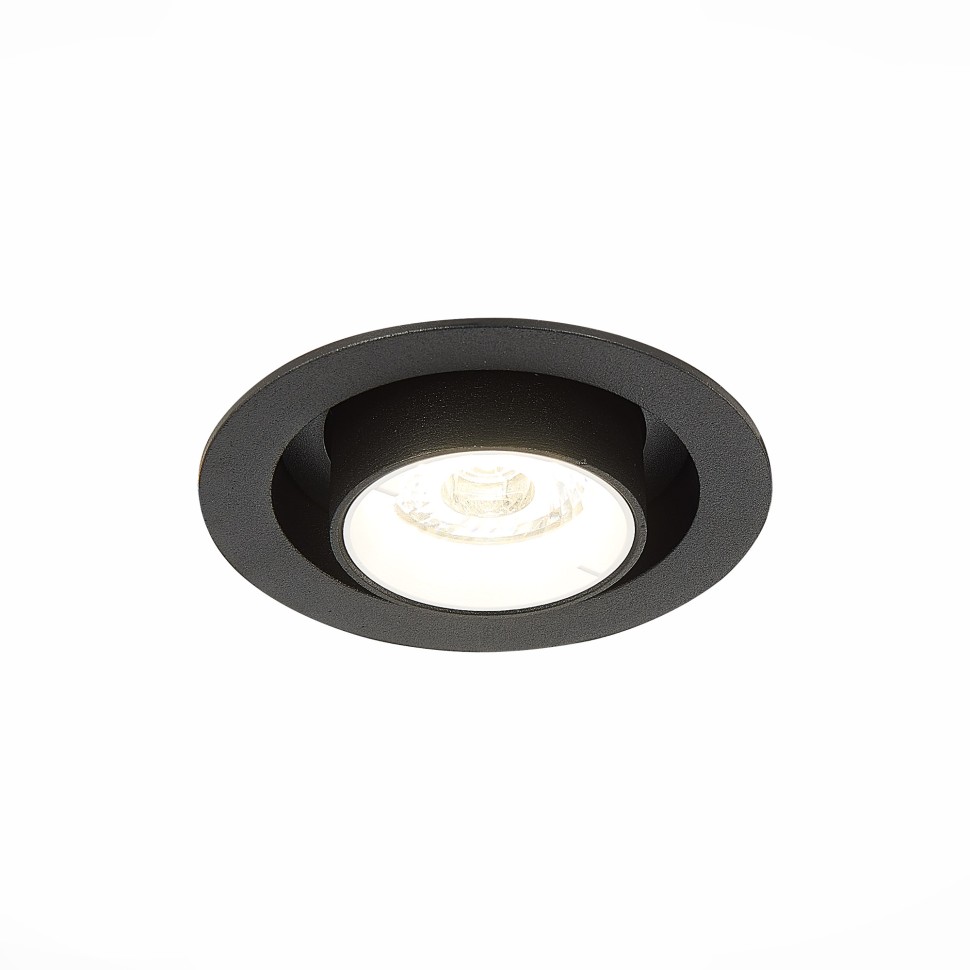 ST702.448.12 Св-к встр. Черный LED 1*12W 4000K 900Lm Ra80 24° IP20 D90xH92 180-240V