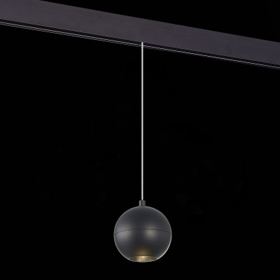 ST354.433.12 Магнитный трековый светильник подвесной Черный LED 1*12W 3000K 750Lm Ra&gt;80 36° IP20 D10