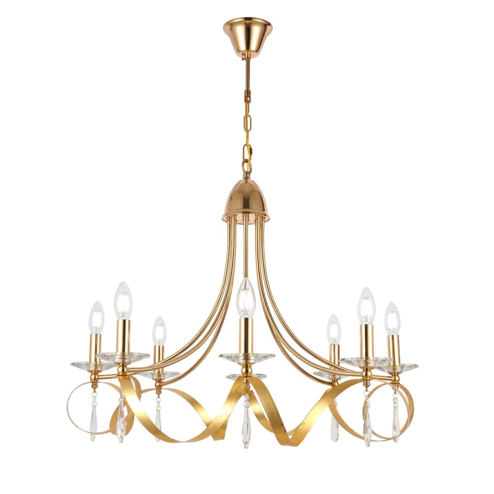 SLE120213-08 Светильник подвесной Французское золото E14 8*40W