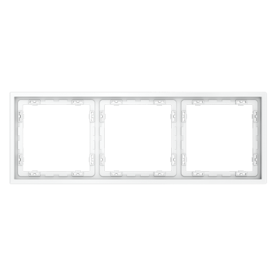 Рамка пластиковая VOLTUM S70 на 3 поста, (белый матовый)